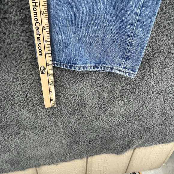 Levis 501 Jeans Mens 42x32‎ Blue Denim Button Fly Straight Leg Cotton Original - Picture 4 of 9